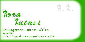 nora kutasi business card